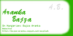 aranka bajza business card